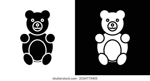 Teddy bear icon linear logo isolated