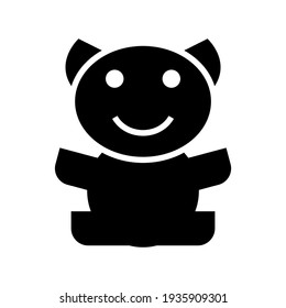 teddy bear icon or logo isolated sign symbol vector illustration - high quality black style vector icons

