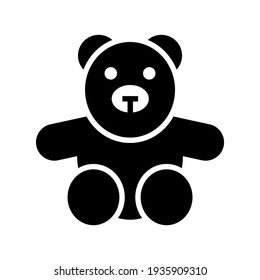 teddy bear icon or logo isolated sign symbol vector illustration - high quality black style vector icons
