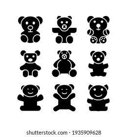 teddy bear icon or logo isolated sign symbol vector illustration - Collection of high quality black style vector icons
