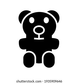teddy bear icon or logo isolated sign symbol vector illustration - high quality black style vector icons
