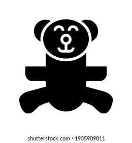 teddy bear icon or logo isolated sign symbol vector illustration - high quality black style vector icons
