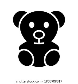 teddy bear icon or logo isolated sign symbol vector illustration - high quality black style vector icons
