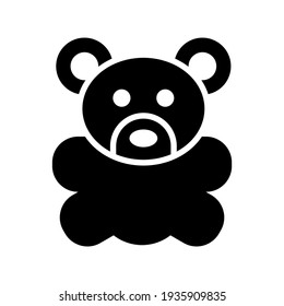 Teddy Bear Icon Logo Isolated Sign Stock Vector (Royalty Free ...