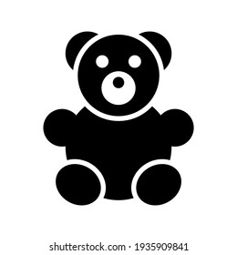 teddy bear icon or logo isolated sign symbol vector illustration - high quality black style vector icons
