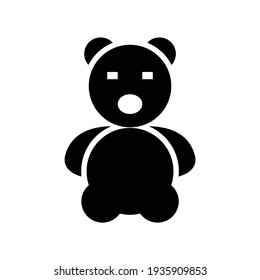 teddy bear icon or logo isolated sign symbol vector illustration - high quality black style vector icons
