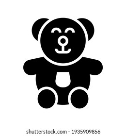 teddy bear icon or logo isolated sign symbol vector illustration - high quality black style vector icons
