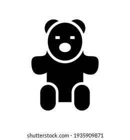 teddy bear icon or logo isolated sign symbol vector illustration - high quality black style vector icons
