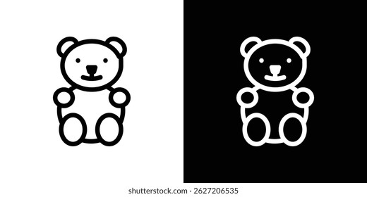 Teddy bear icon. Logotype vector set