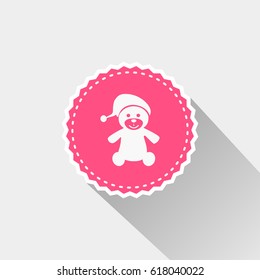 Teddy Bear icon with long shadow