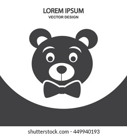 Teddy bear icon on the background