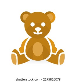 teddy bear icon, on a white background, vector illustration