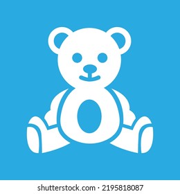 teddy bear icon, on a white background, vector illustration
