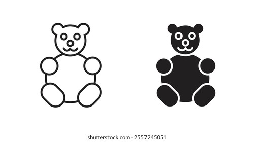 Teddy bear Icon set. vector illustration set