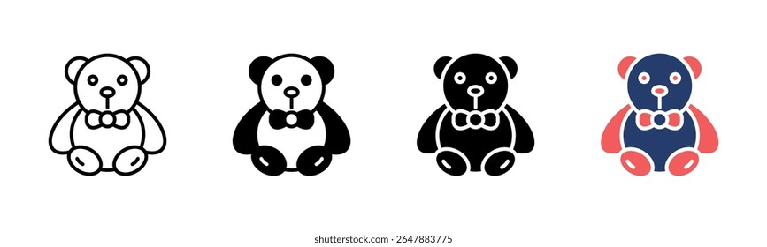 Teddy Bear coleção de vários estilos de folha de ícone