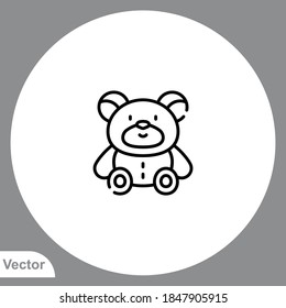 Teddy bear icon sign vector,Symbol, logo illustration for web and mobile