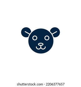 Teddy bear icon. Simple element illustration. Teddy bear concept outline symbol design.