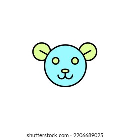 Teddy bear icon. Simple element illustration. Teddy bear concept outline symbol design.