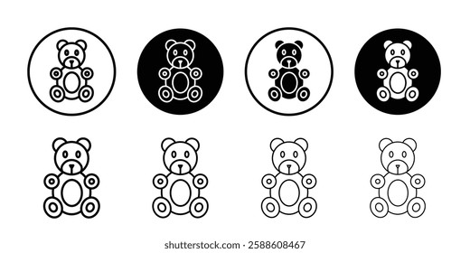 Teddy bear icon Simple outline vector logo