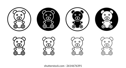 Teddy bear icon Simple outline vector logo