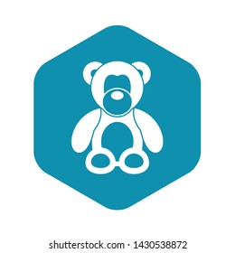 Teddy bear icon in simple style on a white background vector illustration