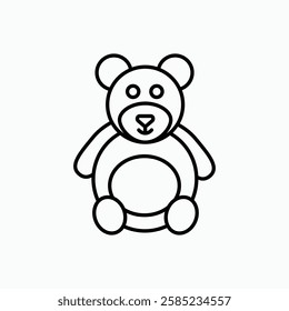 Teddy bear icon. simple vector icon