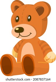 Teddy bear icon. Soft plush toy for kids