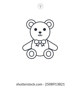 Teddy Bear icon symbol vector illustration isolated on white background