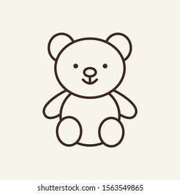 Teddy bear icon template. Preschool education concept. Vector.Logo design. Toy, game. Flatillustration can be used for web design, printing, advertising, decoration