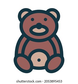Teddy bear icon. Bear toy icon. Vector illustration