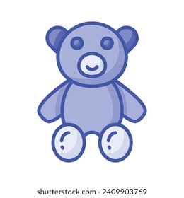 Teddy bear icon in trendy design style, cute teddy bear vector for kids playing