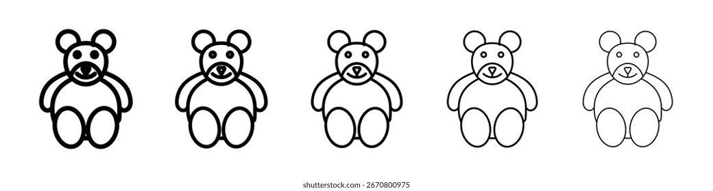 Arte vectorial de icono de oso de peluche