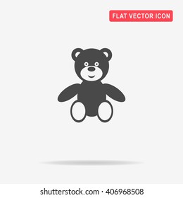 Teddy bear icon. Vector concept illustration for design.