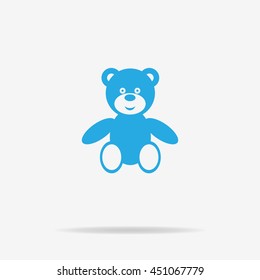 Teddy bear icon. Vector concept illustration for design.