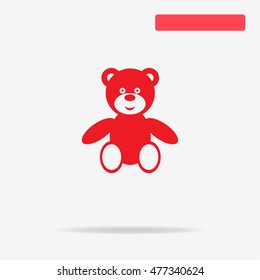 Teddy bear icon. Vector concept illustration for design.