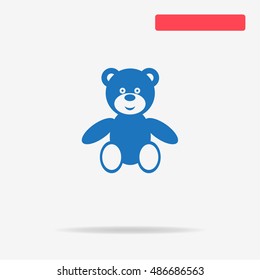 Teddy bear icon. Vector concept illustration for design.