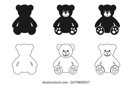 teddy bear icon vector illustration isolated on white background.