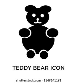 Teddy bear icon vector isolated on white background for your web and mobile app design, Teddy bear logo concept
