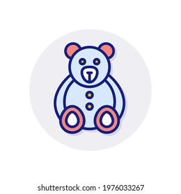  teddy bear icon in vector. Logotype