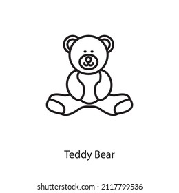 icono del oso de peluche en vector. Logotipo
