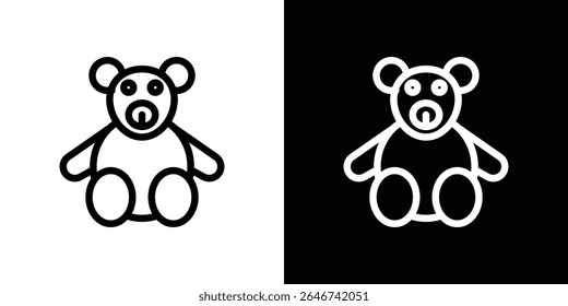 Teddy bear icon vector simple element illustration editable