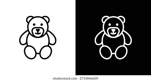 Vector de icono de oso de peluche, símbolo, ilustraciones de logotipo