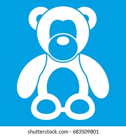 Teddy bear icon white