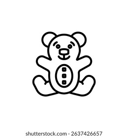 teddy bear icons isolated on White Background. Flat style design