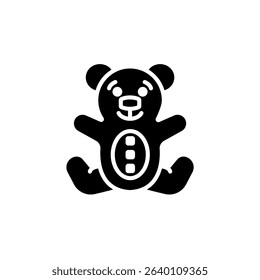 teddy bear icons isolated on White Background. Flat style design