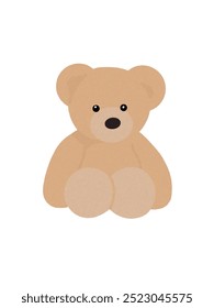 Oso de peluche: Ilustración de un oso de peluche de color marrón.