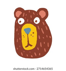 Diseño de personaje de ilustración de oso de peluche. dibujos animados para niños