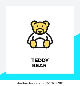TEDDY BEAR AND ILLUSTRATION ICON CONCEPT