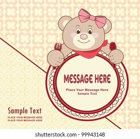  Teddy bear Invitation Card