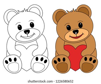 teddy bear isolated drawing